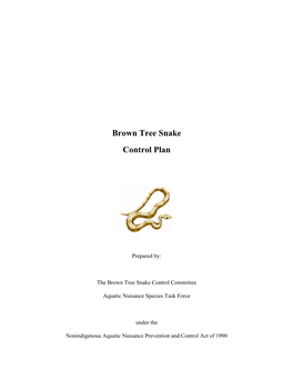 Brown Tree Snake Control Plan