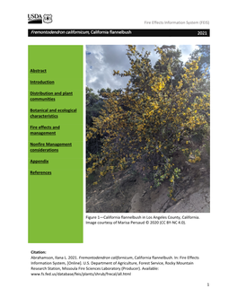 Abstract Introduction Distribution and Plant Communities Botanical And