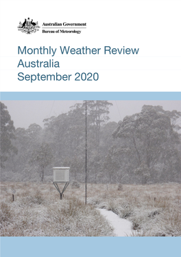 Monthly Weather Review Australia September 2020