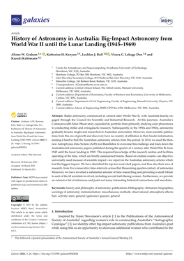 History of Astronomy in Australia: Big-Impact Astronomy from World War II Until the Lunar Landing (1945–1969)