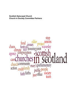 Scottish Episcopal Church Church in Society Committee Partners