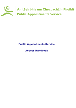 Public Appointments Service Access Handbook