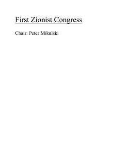 First Zionist Congress