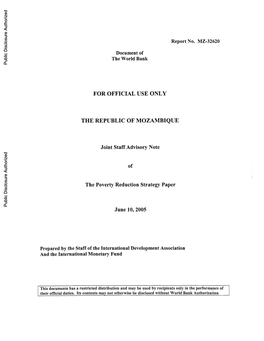 HIV/AIDS, Human Capital and Economic Growth Prospects for Mozambique,’ Africa Region Working Paper Series, No