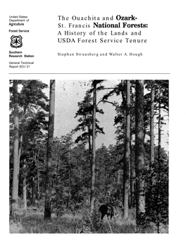 A History of the Lands and USDA Forest Service Tenure