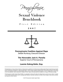 Pennsylvania Sexual Violence Benchbook First Edition