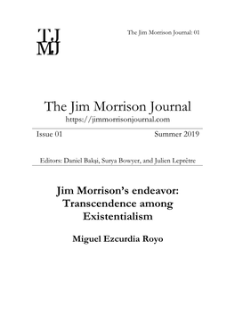 The Jim Morrison Journal: 01