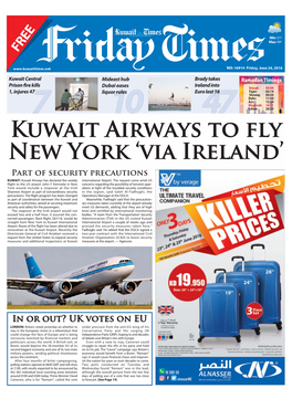 Kuwait Airways to Fly New York 'Via Ireland'