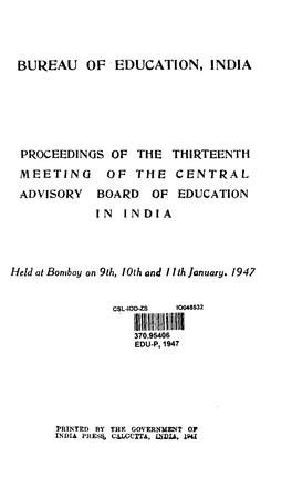 Bureau of Education, India