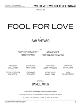 Fool for Love