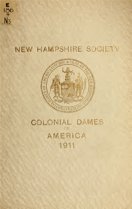 The Register of the New Hampshire Society of the Colonial Dames Of