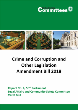 Crime and Corruption and Other Legislation Amendment Bill 2018