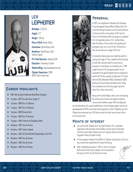 Road Road Career Highlights Leipheimer Personal Points of Interest