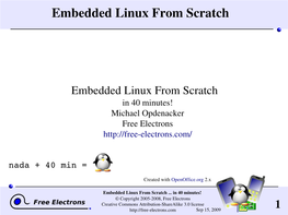 Embedded Linux from Scratch