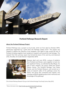 Portland Pathways Research Report