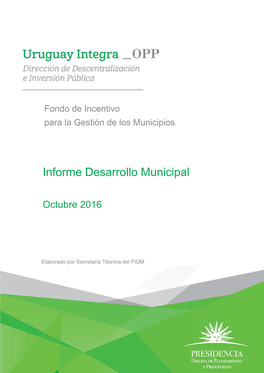 Informe Desarrollo Municipal