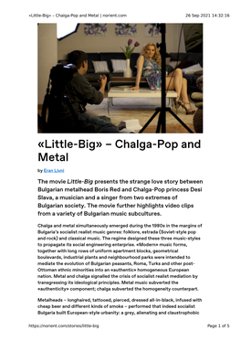 «Little-Big» – Chalga-Pop and Metal | Norient.Com 26 Sep 2021 14:32:16