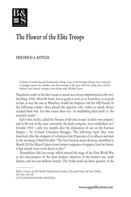 The Flower of the Elite Troops