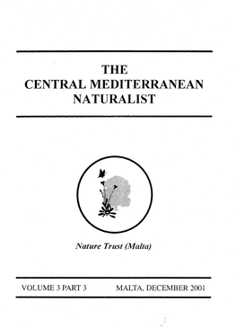 The Central Mediterranean Naturalist