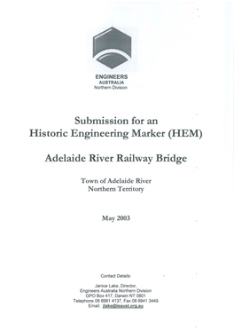 Adelaide River Railway Bridge