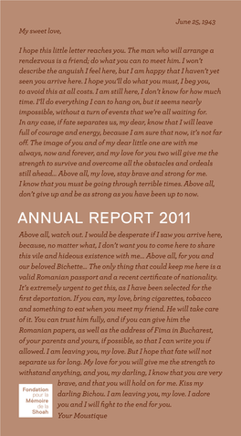 Annual Report 2011 Above All, Watch Out