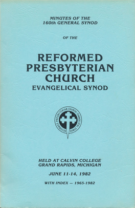 Reformed Presbyterian Church Evangelical Synod