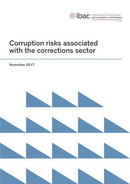 Corruption Risks Associated with the Corrections Sector