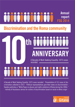 Annual Report FSG 2014 FSG Cuaderno Técnico Nº 116 Discrimination and the Roma Community