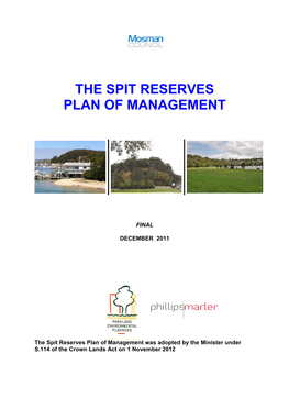 The Spit Reserves Plan of Management