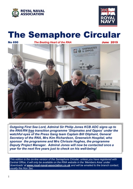 Semaphore Circular No 690 the Beating Heart of the RNA June 2019