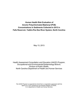 Human Health Risk Evaluation of Aroclor Polychlorinated Biphenyl