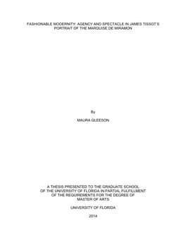 University of Florida Thesis Or Dissertation Formatting