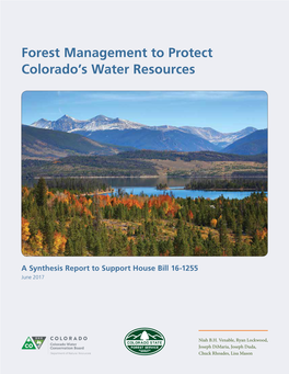 Forest Management to Protect Colorado's Water Resources