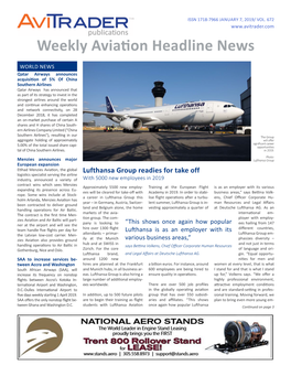 Weekly Aviation Headline News