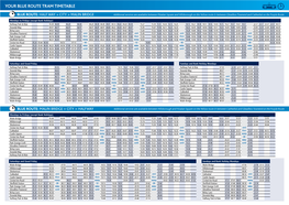 Your Blue Route Tram Timetable