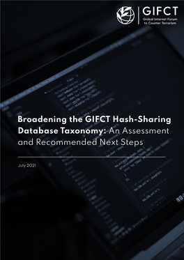 Broadening the GIFCT Hash-Sharing Database Taxonomy: an Assessment and Recommended Next Steps