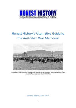 Second Edition of Honest History's Alternative Guide to the Australian