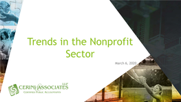 Trends in the Nonprofit Sector March 6, 2020