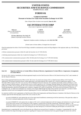 United States Securities and Exchange Commission Form