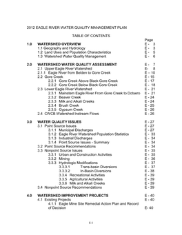 Eagle River Watershed Plan