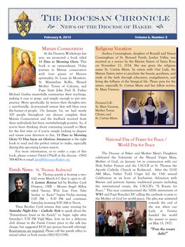 The DIOCESAN Chronicle