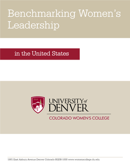 Benchmarking Women's Leadership