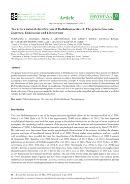 Towards a Natural Classification of Dothideomycetes: 8