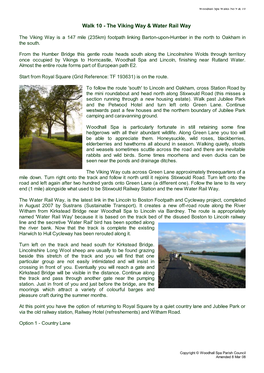 Walk 10 - the Viking Way &Water Rail Way