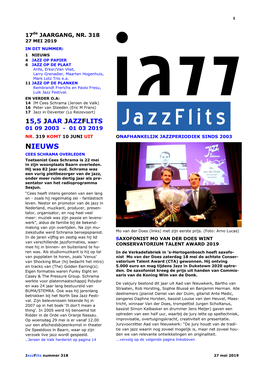 Jazzflits 01 09 2003 - 01 03 2019