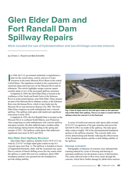 Glen Elder Dam and Fort Randall Dam Spillway Repairs Work Included the Use of Hydrodemolition and Low-Shrinkage Concrete Mixtures