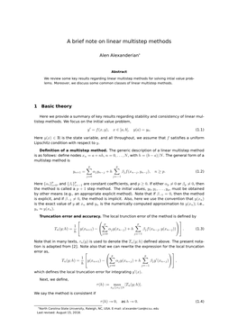 A Brief Note on Linear Multistep Methods