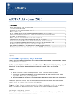 AUSTRALIA – June 2020