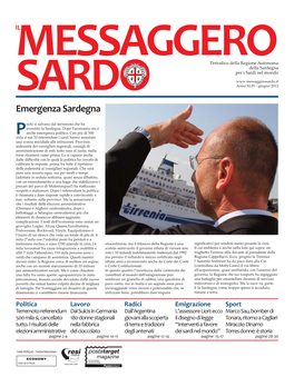 IL MESSAGGERO SARDO Sardegna Giugno 2012 I Referendum Come Un Terremoto Sulla Politica Più Di 500 Mila Sardi Hanno Votato Sì Cancellando Tutto