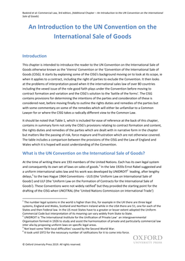 An Introduction to the UN Convention on the International Sale of Goods)